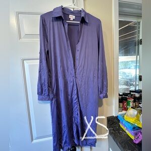 LulaRoe Purple Button-Up Dress